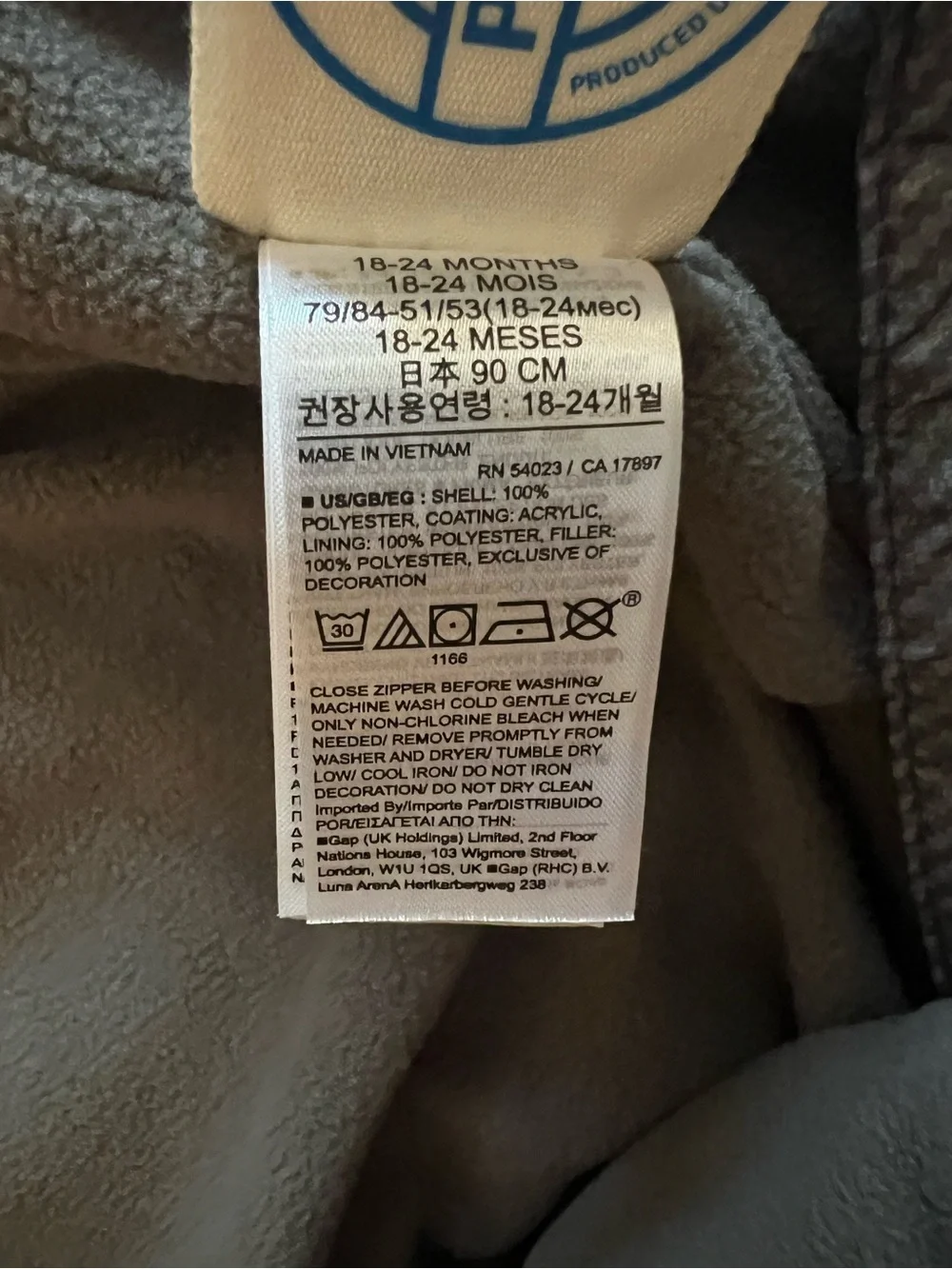 Baby Gap - Heavy Weight Puffer One Piece